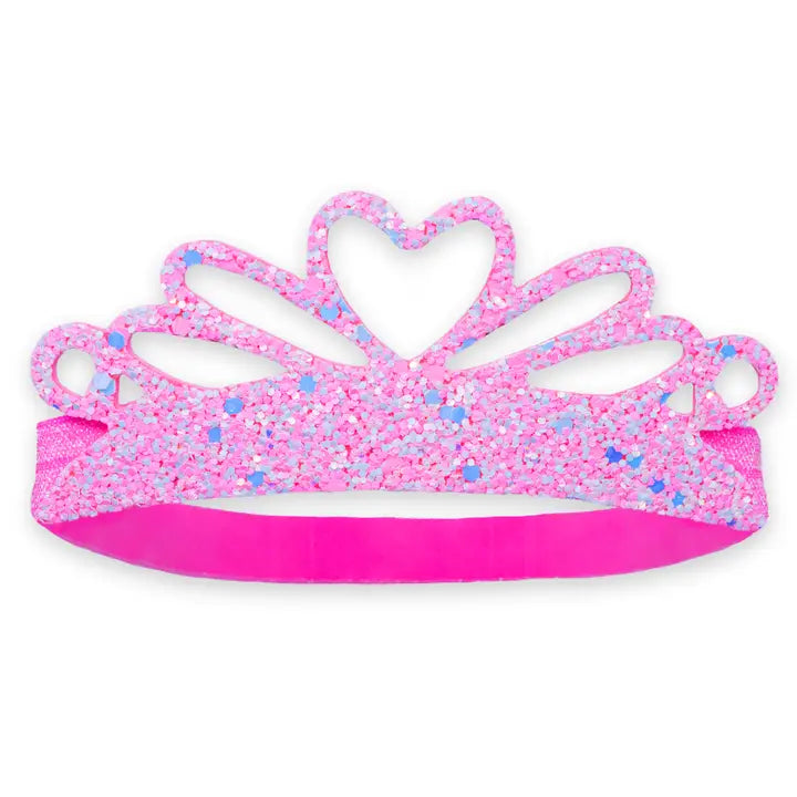 Stretch Glitter Princess Tiara Headband