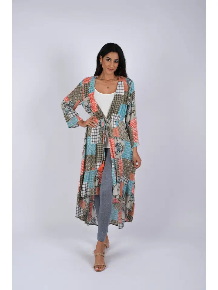 Sacred Threads Bohemian Patch Print Bliss Cover Up