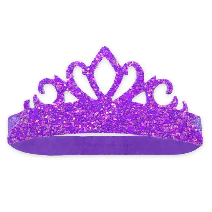 Stretch Glitter Princess Tiara Headband