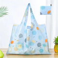 Foldable Eco Shopping Bag - Blue Circle