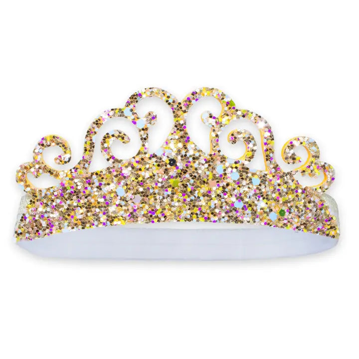 Stretch Glitter Princess Tiara Headband