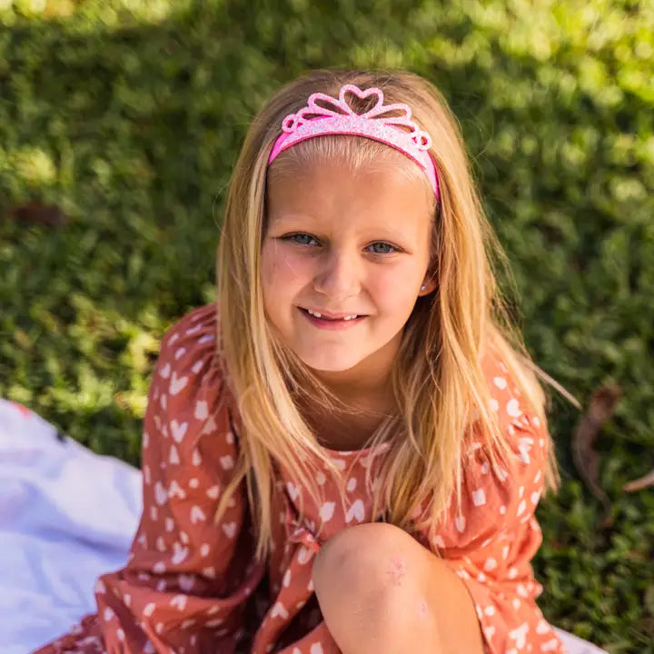 Stretch Glitter Princess Tiara Headband