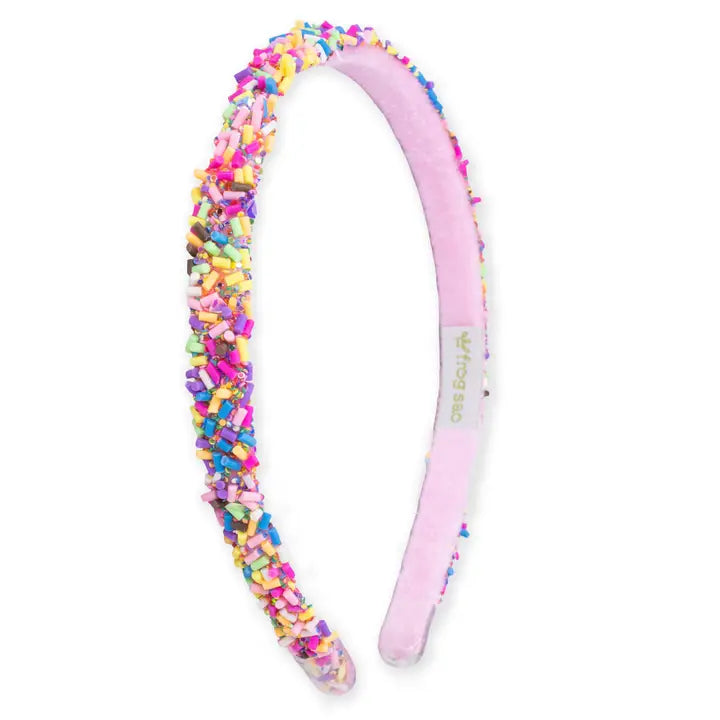 Thin Sprinkle Headband - Rainbow
