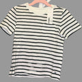 Janie and Jack Black and Light Grey Striped Tee