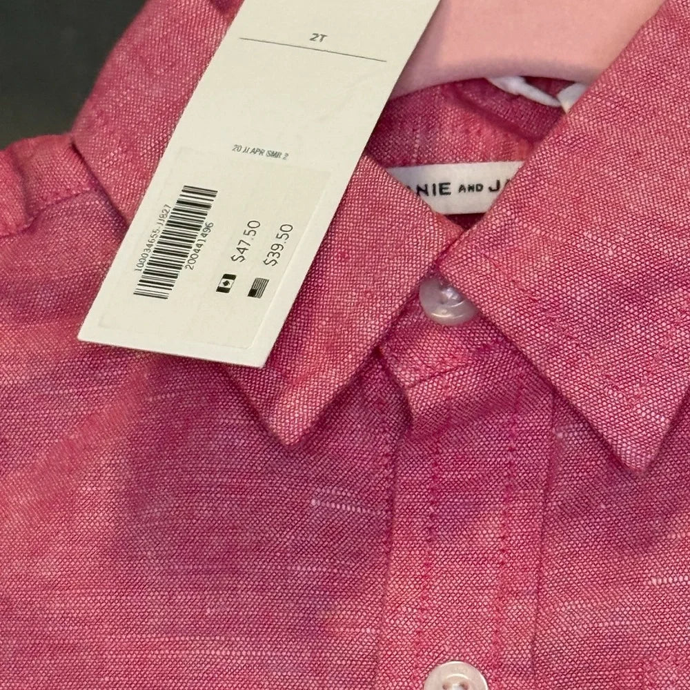Janie and Jack Red Button-Down Shirt