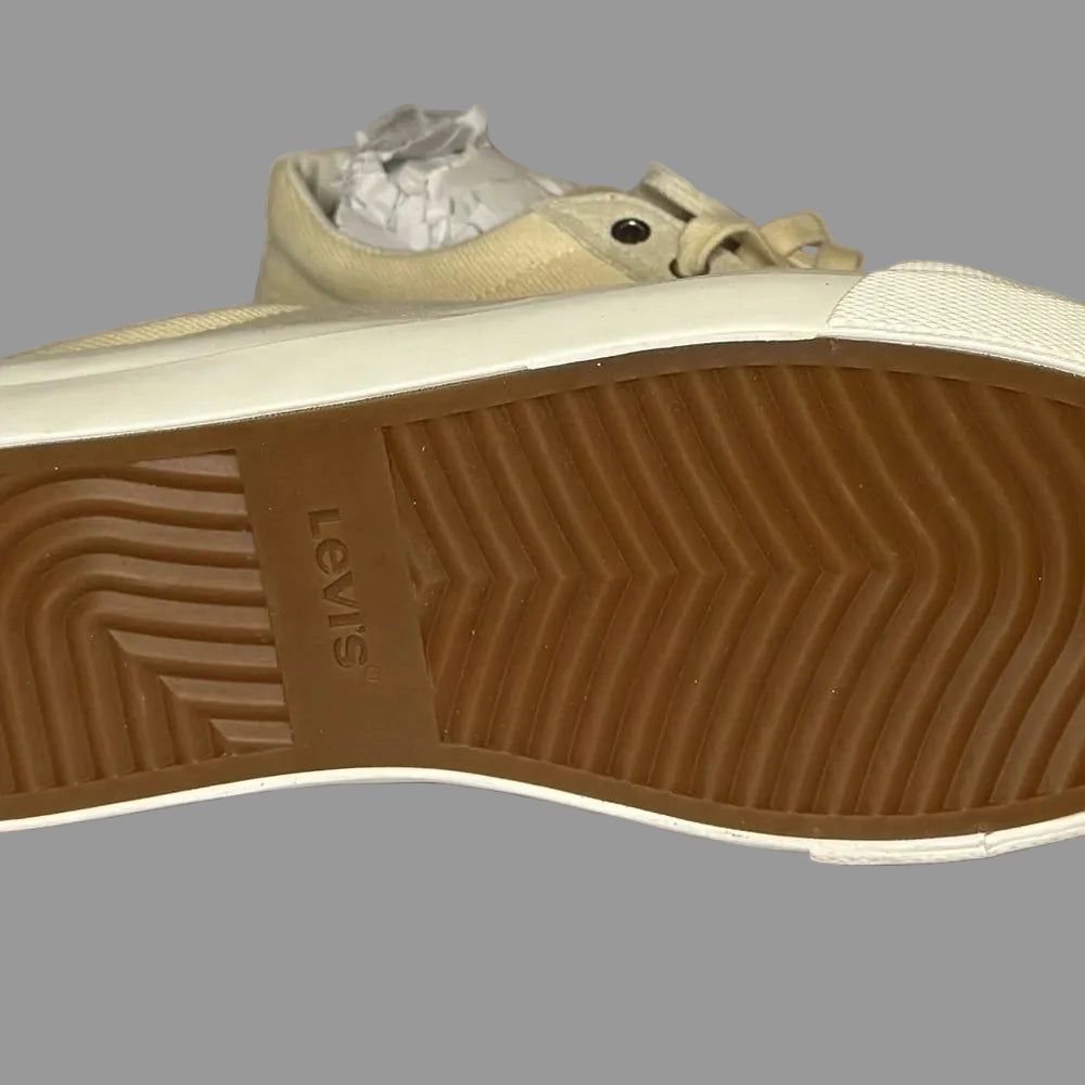 Levi's Men's Beige Canvas Low-Top Sneakers – Size 9