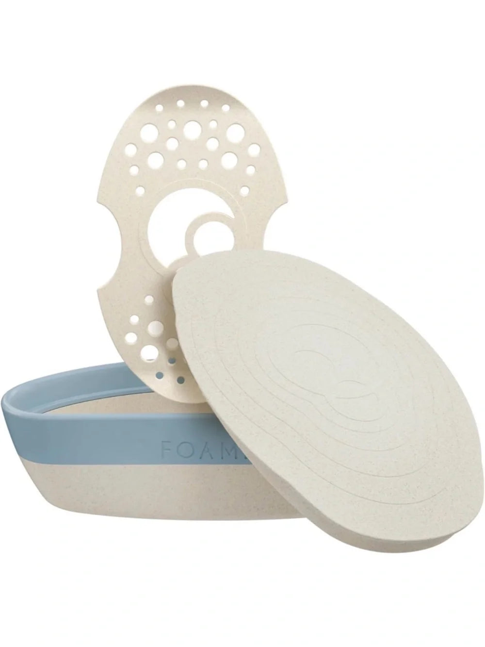 Travel Buddy Soap Box – Cream with Blue Accent