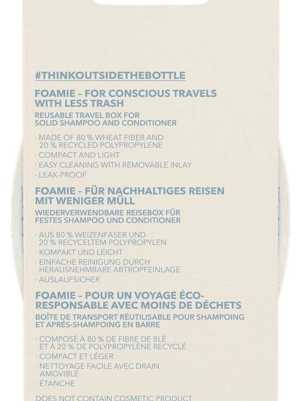 Travel Buddy Soap Box – Cream with Blue Accent
