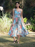 Sacred Threads Bohemian Blockprint Bliss Maxi Dress