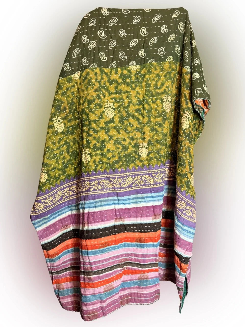 Kantha Quilt Cotton Throw