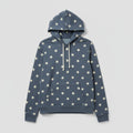 Alternative Star Print Pullover Hoodie in blue-gray – Size XXL, front view