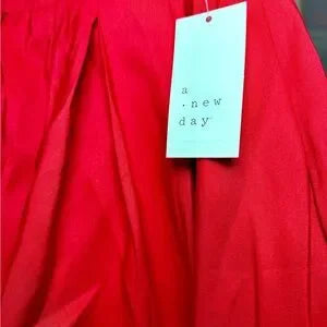 A New Day brand tag on red bubble mini skirt