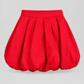 A New Day vibrant red bubble mini skirt front view on hanger