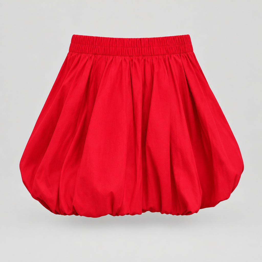 A New Day red bubble mini skirt side view