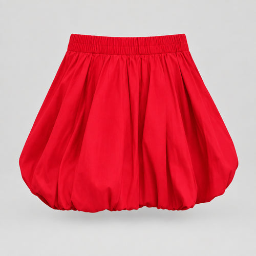 A New Day red bubble mini skirt side view