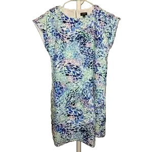 Jones New York Blue & Purple Pattern Dress – Small Petite