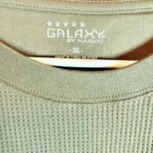 Galaxy by Harvic brand label inside collar, size 3XL, Made in China