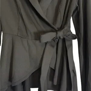 HALARA Black Wrap Blouse