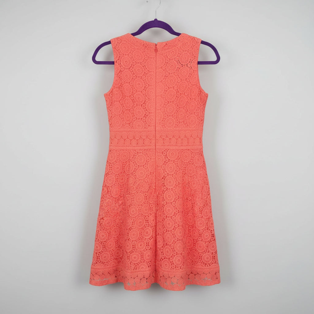 Elegant Charter Club Coral Lace Dress – Sleeveless V-Neck