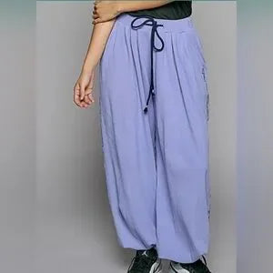 POL lilac thermal jogger pants side view
